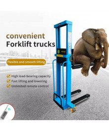 Xe nâng bán tự động tự leo 1000kg nâng cao 1.6M nâng hàng đi theo xe tải