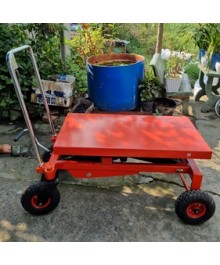 Xe nâng cây cảnh bánh lớn 1000kg bánh đặc đi trên nền đất