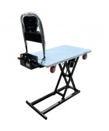 Xe nâng mặt bàn tự leo tải 200kg nâng cao 1.1m nâng hạ bằng điện di chuyển đẩy tay